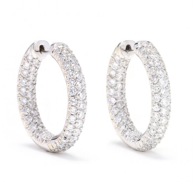 white-gold-and-diamond-inside-out-hoop-earrings