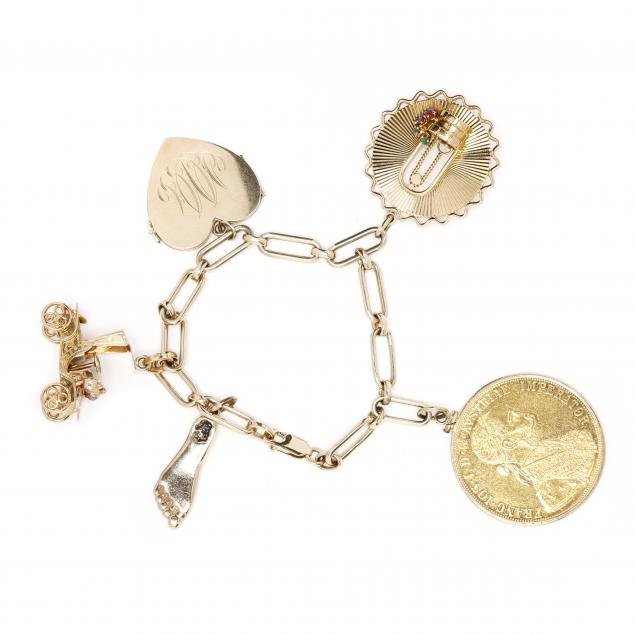 gold-bracelet-with-five-gold-charms