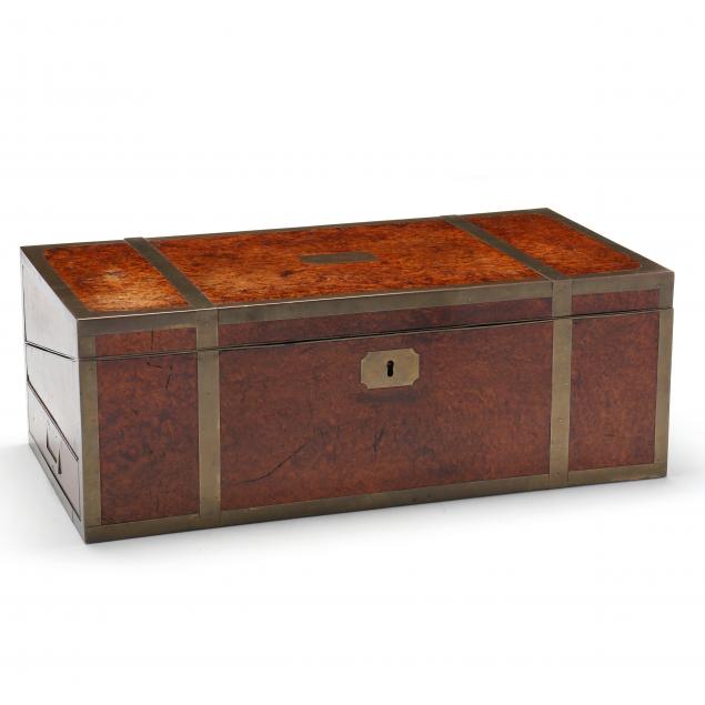 large-campaign-style-burl-wood-lap-desk