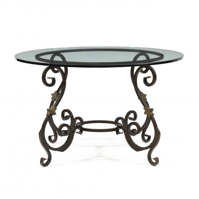 vintage-continental-wrought-iron-glass-top-center-breakfast-table
