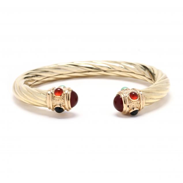 gold-and-gem-set-cuff-bracelet-italy