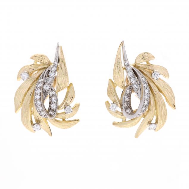 bi-color-gold-and-diamond-foliate-motif-earrings