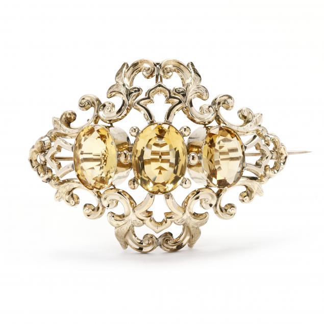 vintage-gold-and-citrine-pendant-brooch