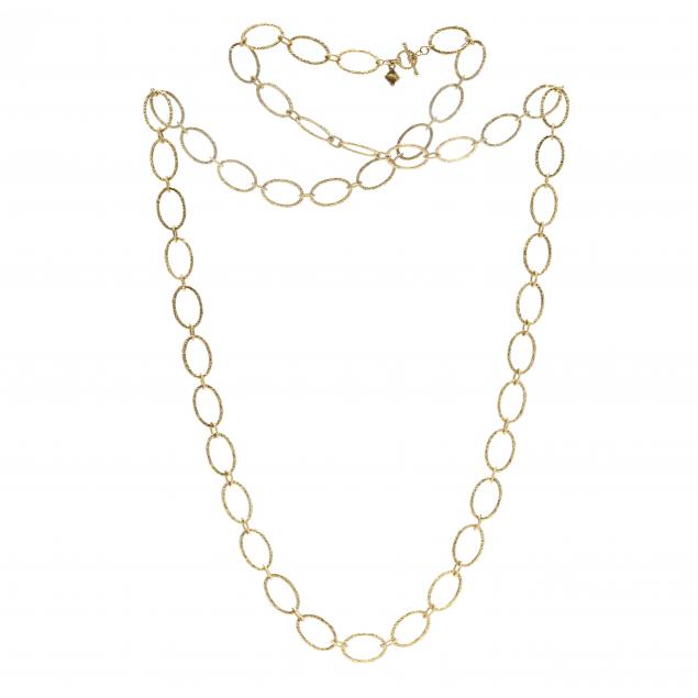 gold-oval-link-necklace-signed