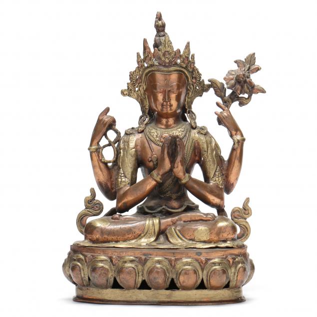 a-southeast-asian-bronze-buddhist-figure-of-chenrezig