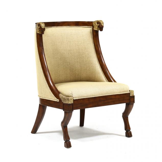 maitland-smith-neoclassical-style-parcel-gilt-mahogany-chair