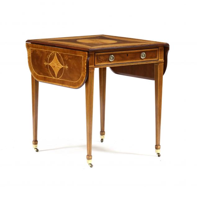 baker-hepplewhite-style-inlaid-drop-leaf-table