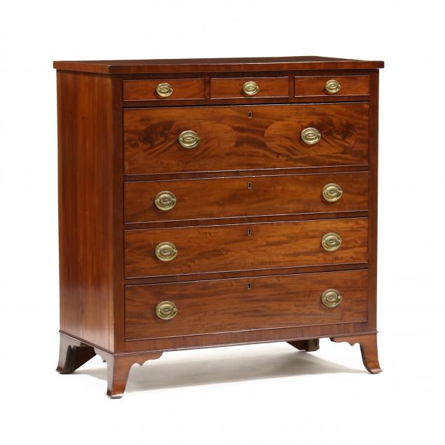 mid-atlantic-late-federal-mahogany-semi-tall-chest-of-drawers