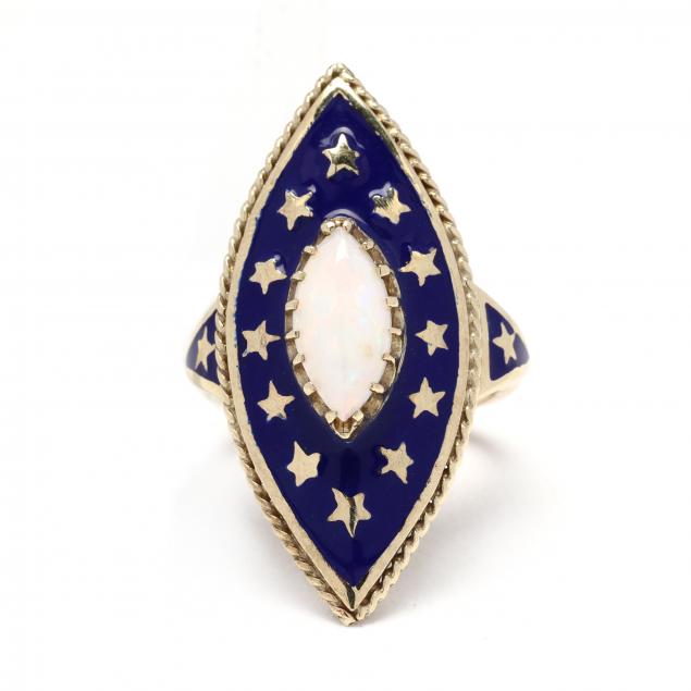 gold-opal-and-enamel-ring