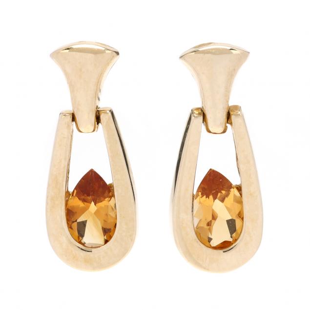 gold-and-citrine-dangle-earrings