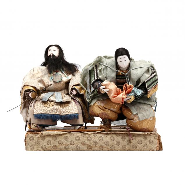 two-japanese-taisho-samurai-dolls