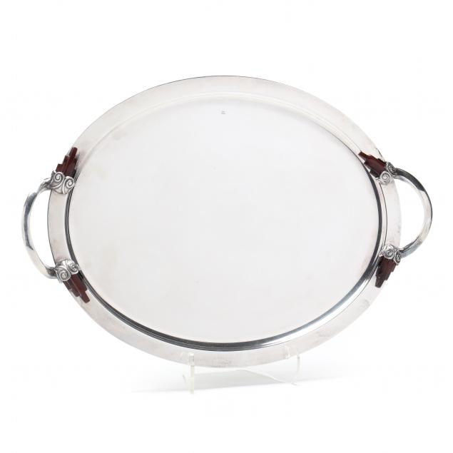 french-art-deco-silverplate-and-bakelite-oval-serving-tray