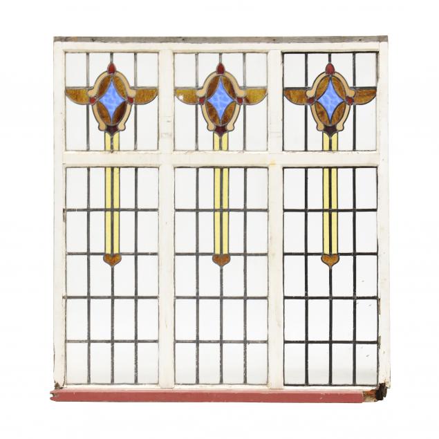 framed-triptych-stained-glass-window