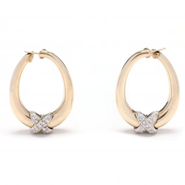 bi-color-gold-and-diamond-hoop-earrings