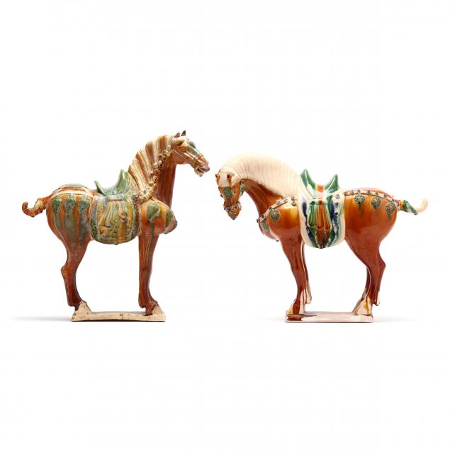 two-chinese-tang-style-sancai-glazed-horses