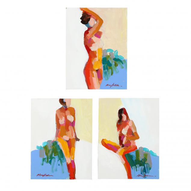 kerry-hallam-english-b-1937-nude-triptych