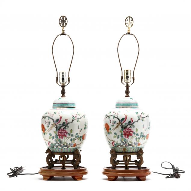 a-pair-of-chinese-porcelain-famille-rose-ginger-jar-lamps