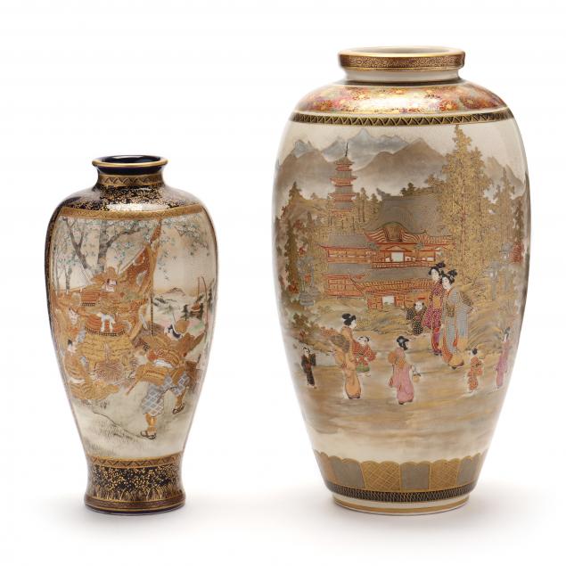 two-signed-japanese-satsuma-vases