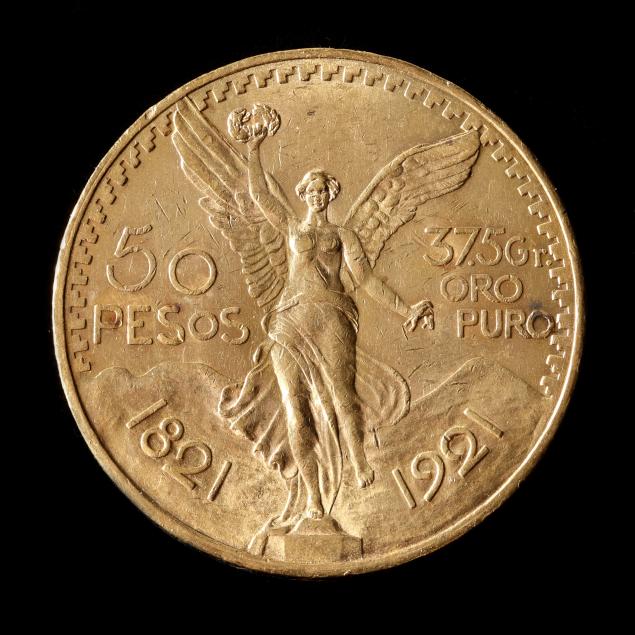 mexico-brilliant-uncirculated-1921-gold-50-pesos