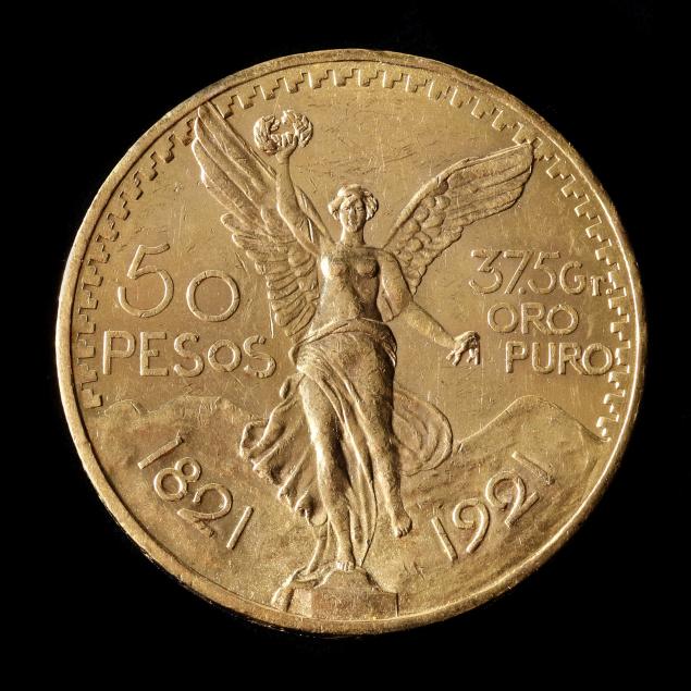 mexico-brilliant-uncirculated-1921-gold-50-pesos