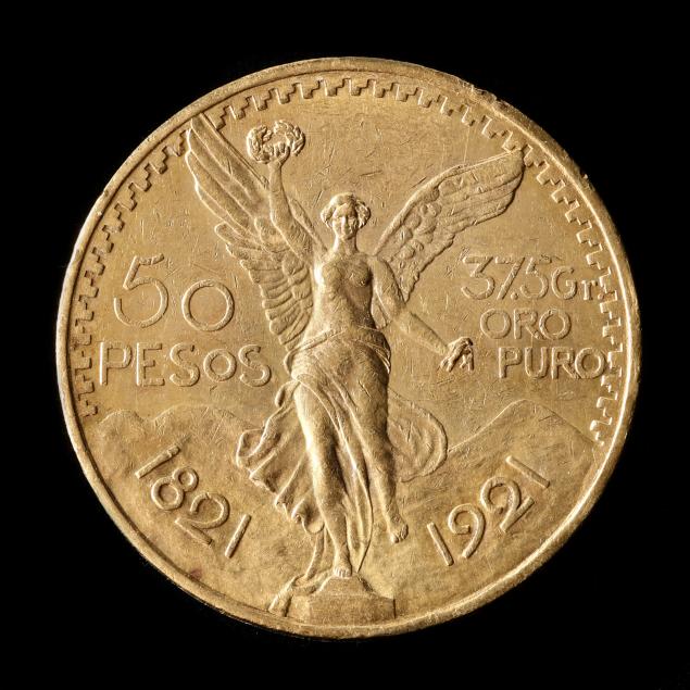 mexico-brilliant-uncirculated-1921-gold-50-pesos