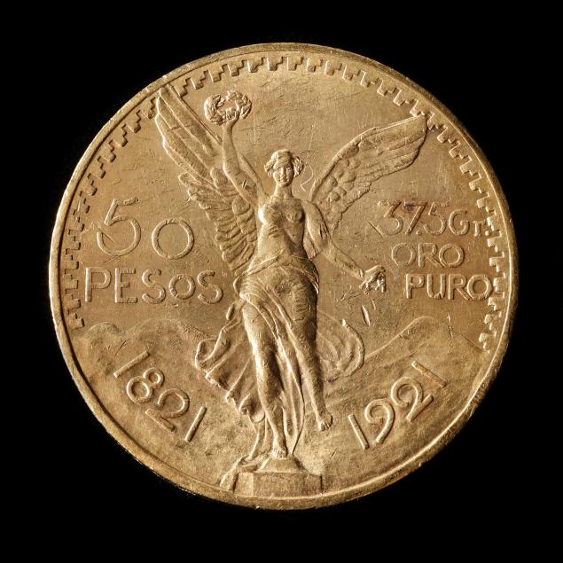 mexico-brilliant-uncirculated-1921-gold-50-pesos