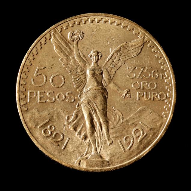 mexico-brilliant-uncirculated-1921-gold-50-pesos