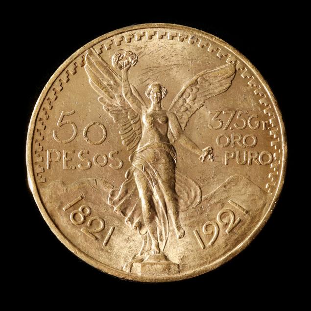 mexico-brilliant-uncirculated-1921-gold-50-pesos