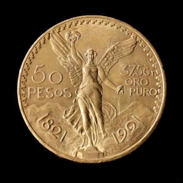 mexico-brilliant-uncirculated-1921-gold-50-pesos