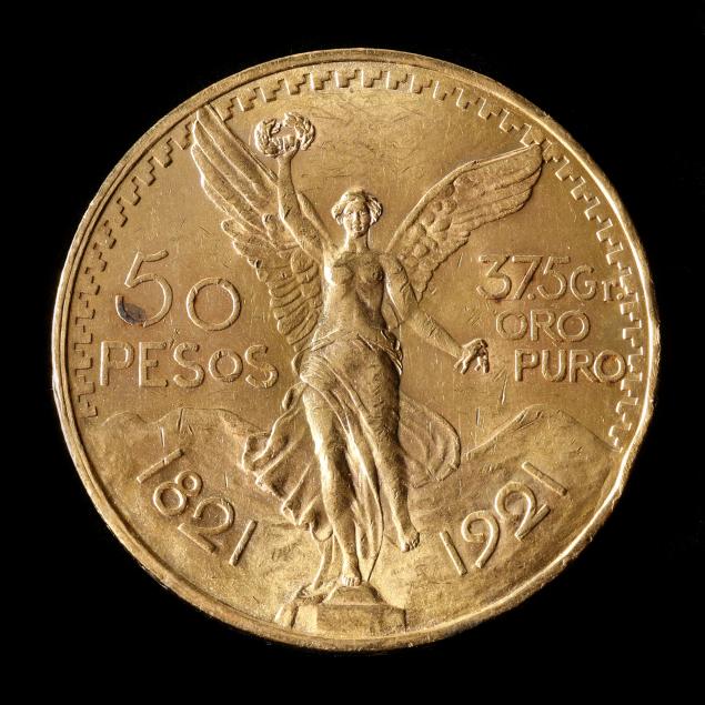 mexico-brilliant-uncirculated-1921-gold-50-pesos