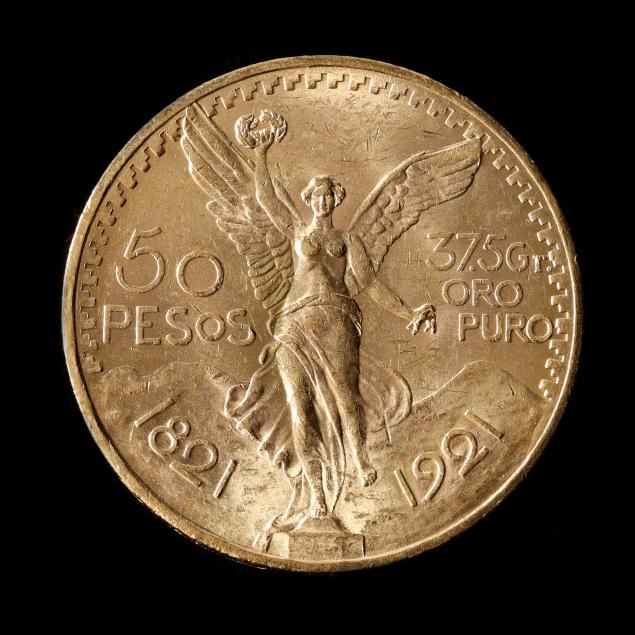 mexico-brilliant-uncirculated-1921-gold-50-pesos