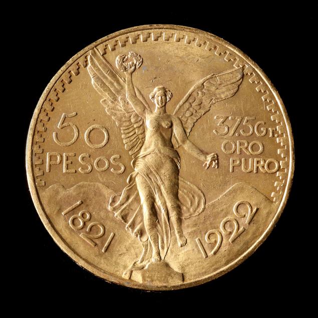 mexico-brilliant-uncirculated-1922-gold-50-pesos