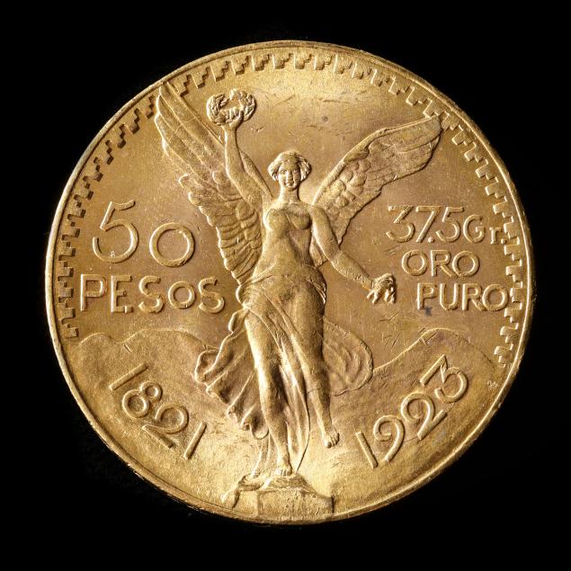 mexico-brilliant-uncirculated-1923-gold-50-pesos