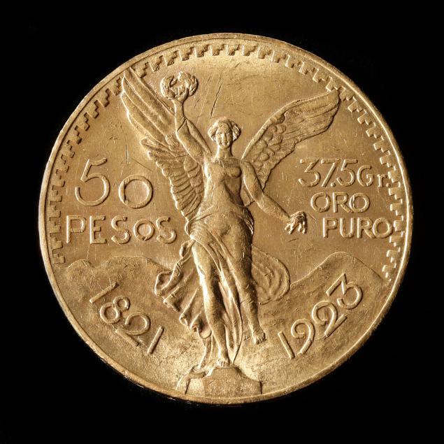 mexico-brilliant-uncirculated-1923-gold-50-pesos