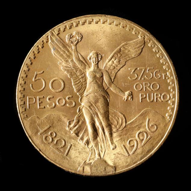 mexico-brilliant-uncirculated-1926-gold-50-pesos