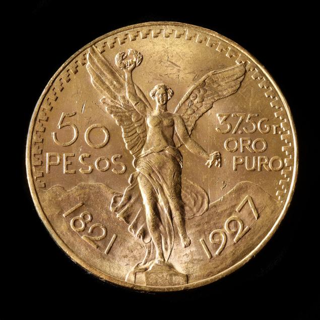 mexico-brilliant-uncirculated-1927-gold-50-pesos
