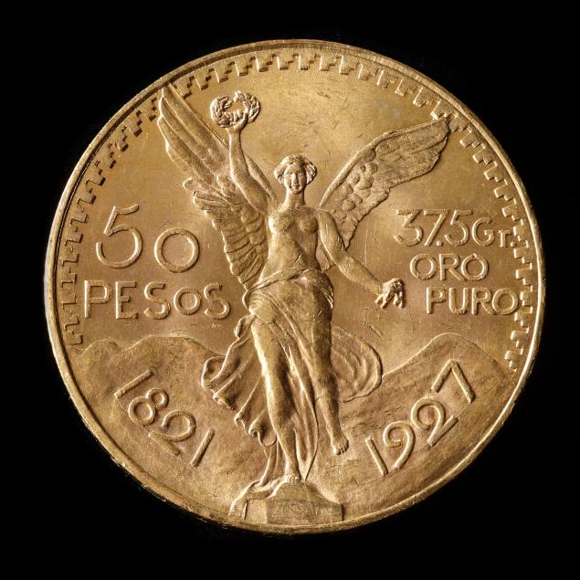 mexico-brilliant-uncirculated-1927-gold-50-pesos