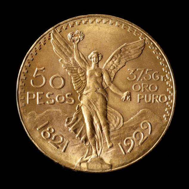 mexico-brilliant-uncirculated-1929-gold-50-pesos