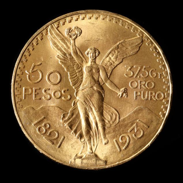 mexico-brilliant-uncirculated-1931-gold-50-pesos
