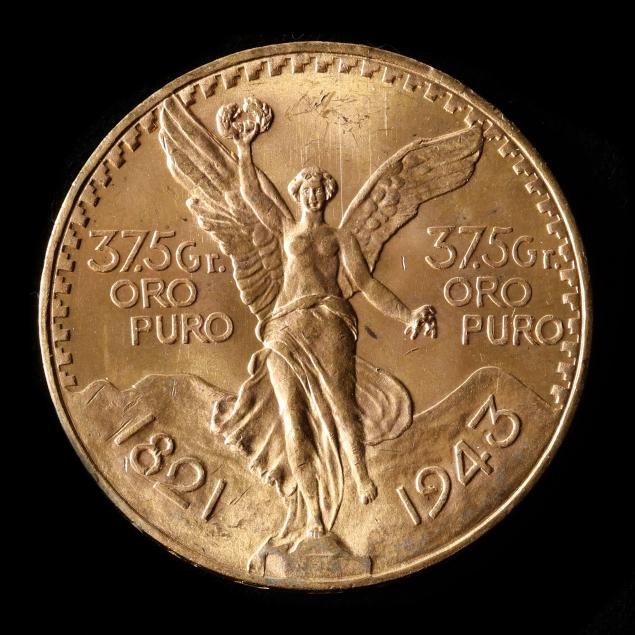 mexico-brilliant-uncirculated-1943-gold-50-pesos