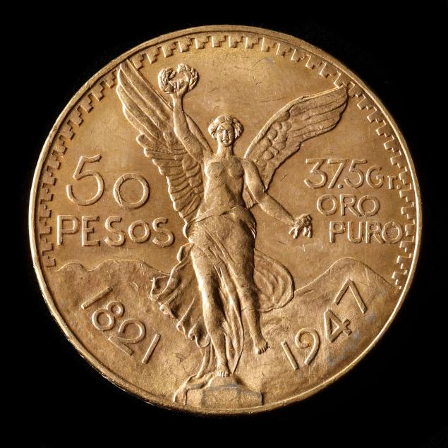 mexico-brilliant-uncirculated-1947-gold-50-pesos