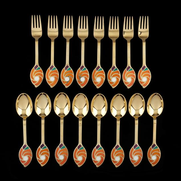 set-of-else-alfelt-for-anton-michelson-i-golden-universe-i-sterling-silver-christmas-flatware