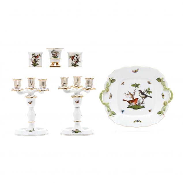a-selection-of-herend-i-rothschild-bird-i-table-ware