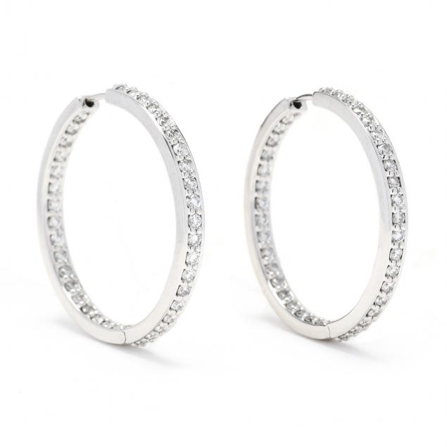 white-gold-and-diamond-inside-out-hoop-earrings