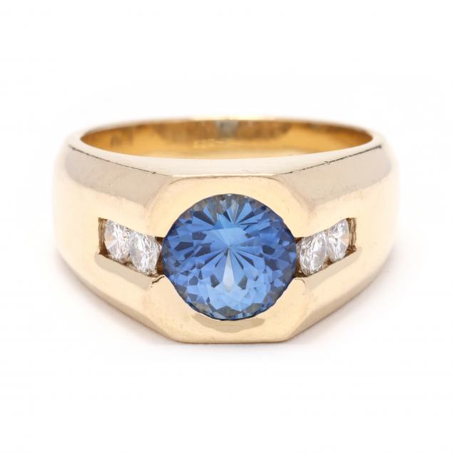 gent-s-gold-sapphire-and-diamond-ring