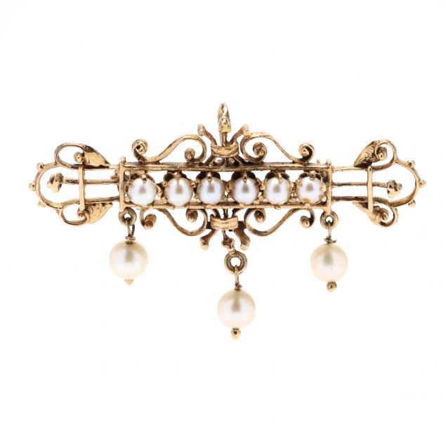 antique-gold-and-pearl-bar-brooch-pendant