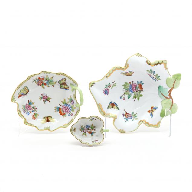 herend-porcelain-i-queen-victoria-i-three-leaf-dishes