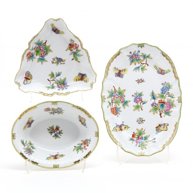three-herend-i-queen-victoria-i-serving-dishes