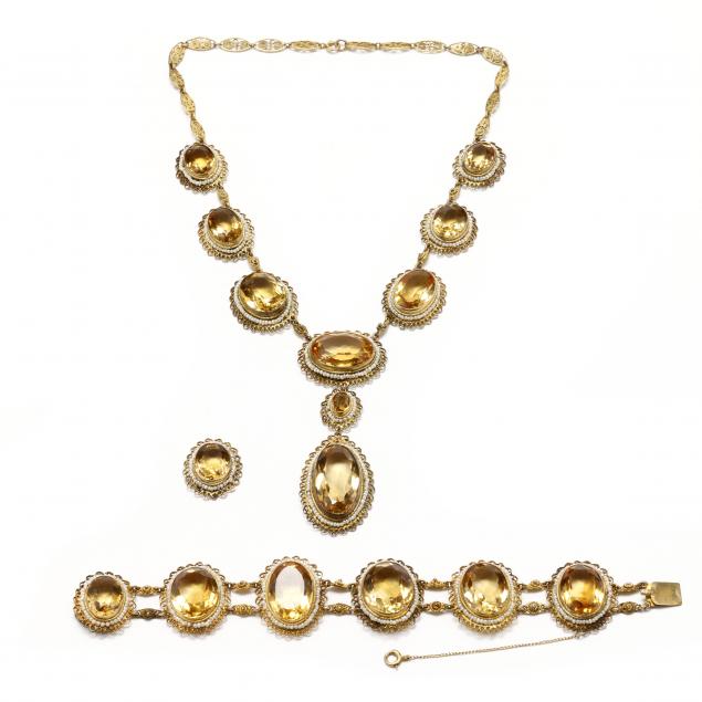antique-citrine-and-seed-pearl-suite