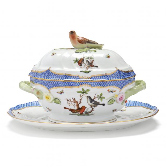 herend-i-rothschild-bird-i-covered-tureen-and-tray